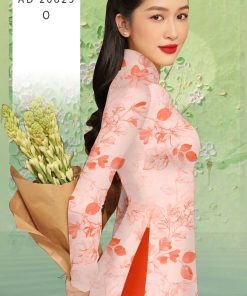 Vải áo dài hoa văn đều ad 26825