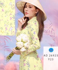 Vải áo dài hoa đều ad 26925