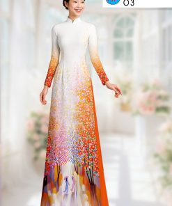 Vải áo dài hoa văn ad 36781