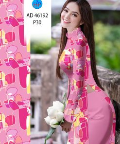 Vải áo dài hoa văn ad 46192