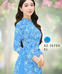 Vải áo dài hoa nguyên áo ad 36794