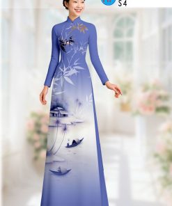 Vải áo dài phong cảnh ad 36822
