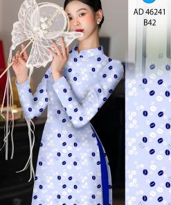 Vải áo dài hoa văn đều ad 46241