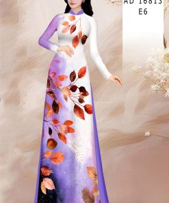 Vải áo dài chiếc lá ad 16813